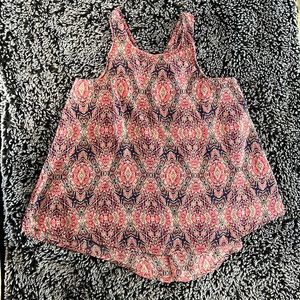 Patterned Pink and Purple Blouse